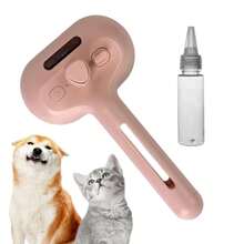 1 Pc Cat Steam Brush, 3 In 1 Cat Brush For Shedding & Grooming, Water Brush For Cats Dogs, Pet Hair Removal Comb For Long Short Haired Small Animal, Self Cleaning Slicker Brush With Release Button, Cat/Dog Steam Brush, Cat Bath Brush, Pet Steam Brush, Cat Brush With Water - Pet Spray Hair