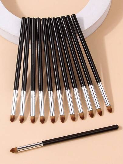 3/6/9/12 pezzi Set di pennelli per trucco occhi affusolati - Ombretto, Dettaglio, Illuminante, Pennelli per area sotto gli occhi, Strumenti per il trucco multiuso per principianti e professionisti