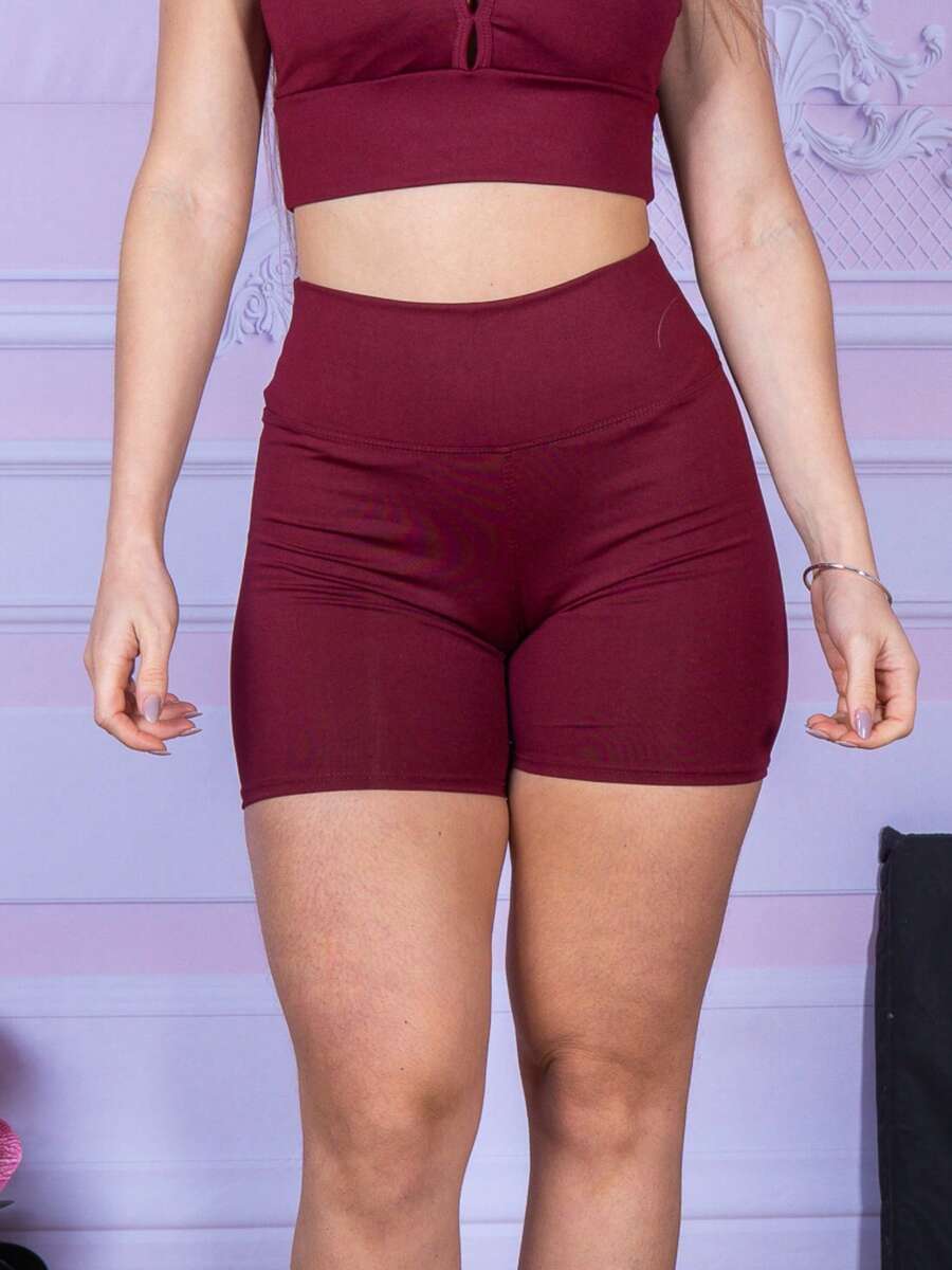 Women Sports Shorts - Burdeos - Ver 1