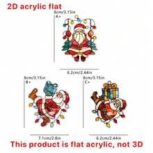 1pc Christmas Hanging Decoration, Santa Claus Light String Decor, Holiday Party Home Decoration, Christmas Tree Ornament, Backpack Keychain Accessory - Multicolor - View 3