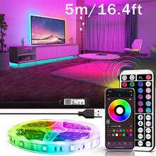 3ft-100ft Smart LED Strip Lights For Home Decor, With App Control And Music Sync Remote, Adhesive Backing, Dimmable,Timing, DIY Scene Modes, Color Changing LED Lights For Room Decor, TV Backlight, Kitchen Decor, Bedroom Decor, Christmas And Halloween Decor And Gift Giving - ánh sáng đa sắc - Xem 14
