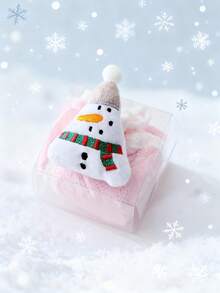 1 件/4 件圣诞节可爱柔软手巾，悬挂式吸水速干手巾，绣有圣诞树、雪人、圣诞老人、驯鹿图案 - 彩色 - 查看 6