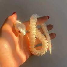 30cm Glow In Dark 3D Printed Snake Decoration, New Year Gift, Full Jointed Poisonous Snake Model, Realistic Animal Statue, Available In 30cm Rainbow Color, Glow Green, Pure Black And Pure White, 3D Printed Snake, Adult Toy/Random Eye Color