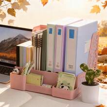 Desktop Book Stand Shelf, Document Organizer Rack, A4 File Holder - Multicolor - View 13