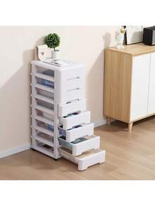 Novelinks Plastic Drawers Storage Organizer With Caster Wheels, Storage Cabinet With 6 Drawers Dresser Organizers And Storage For Living Room, Bedroom, Dormitory, Classroom,Office,Colorful