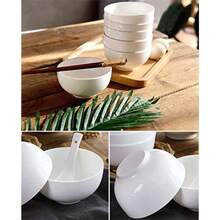 Dessert Bowls 300ml Soup Bowls Set Of 6 White Small Bowls Φ11.5cm Ceramic Cereal Bowls Porcelain Ice Cream Bowls For For Dessert Ice Cream Salad Fruit Snacks Small Portion