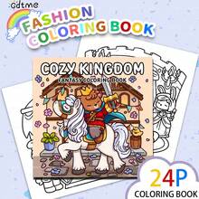 GDTME Otoño acogedor: 1 libro, 24 páginas en su interior, papel perla de 120g mejorado y engrosado. Diseñado para adultos y niños, con patrones lindos y líneas simples para aliviar el estrés y las emociones, regalo ideal para reuniones familiares, fiestas, Halloween, Acción de Gracias, Navidad, perfecto para decoración de habitaciones, 7.9*7.9 pulgadas.