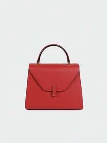 Handteller-Tasche, strukturierte Optik, rosé Farbton, eleganter und vielseitiger Stil