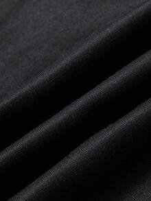 1pc Plus Size Men's Floral Letter Print Hoodie Sweatshirt, Suitable For Casual Everyday Wear, Autumn/Winter