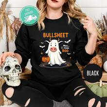 BullSheet Sweatshirt, Funny Halloween Sweatshirt, Ghost Bull Sweater, Spooky Sweatshirt, Cute Ghost Sweater,Country Halloween,Boo Sweatshirt