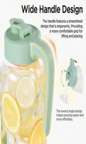 Spreccio Mason Jar Pitcher - Airtight &Amp; Leakproof Glass Pitcher With Lid, Perfect For Breastmilk, Cold Brew, And Sun Tea, 2 Quart (64 Oz) 1_2 Gallon Mason Jar With Pour Spout Lid - ColorD - 查看 2