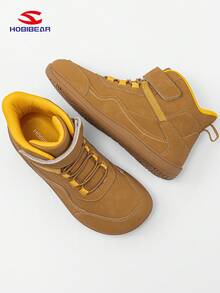 Sapatos Barefoot HOBIBEAR para Adolescentes, Meninos e Meninas, Caixa de Biqueira Larga, Sapatos Confortáveis para Caminhada, Fechamento com , Sola de Borracha, Antiderrapante, Respirável, Fácil de Calçar/Descalçar, Adequado para Todas as Estações, Sapatos Escolares