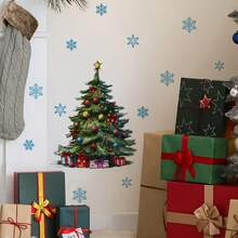 Pegatinas navideñas para ventanas - Copos de nieve y pegatinas de árbol de Navidad, calcomanías autoadhesivas de PVC para vidrio, refrigerador, decoración del hogar y la oficina, removibles, ideales para suministros de fiesta navideña, decoraciones navideñas, pegatinas removibles para ventanas navideñas, colgantes navideños para ventanas, imágenes autoadhesivas para ventanas navideñas, pegatinas navideñas para ventanas, lámina para ventanas, pegatinas para ventanas, imágenes navideñas para ventanas, pegatinas para ventanas, decoración navideña XMAS, decoración de árbol de Navidad, decoración de regalos navideños, decoración de otoño, decoración de cumpleaños, suministros para fiestas, decoración de interiores, decoración de festivales, decoración de Halloween, decoración de pared, adornos de Halloween