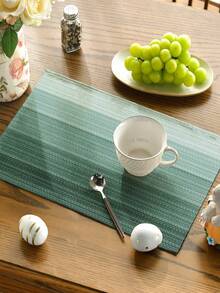 4pcs/6pcs Ombre Tablecloth, Modern Living Room & Dining Table Decor Placemats, Washable, Kitchen Table Mats, Heat Resistant & Stain Proof Table Top Decoration, Suitable For Home Party, Camping Outdoor Dining, Coffee Table, Spring/Summer Home Decor - Cadet Blue - View 10