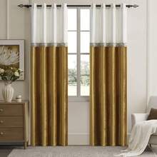 Velvet Vintage Curtains For Living Room 96 Inches Ivory Gold Window Treatment Curtain Embroidered Floral Drapes Blackout Retro Curtains 2 Panels Set - bạch kim - Xem 8