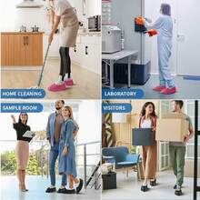 100 chiếc/gói Bọc Giày Dùng Một Lần - Bọc giày không cổ cao chất lượng cao, bảo vệ chân dùng một lần, thích hợp cho bệnh viện, phòng thí nghiệm, vệ sinh, gia đình - Phù hợp với cỡ giày nam US 11 và nữ US 13 (cỡ giày nam/nữ) - Bọc giày hợp vệ sinh, thích hợp sử dụng trong nhà/ngoài trời, bọc giày dùng trong bệnh viện, thiết kế ôm sát. - Nhiều màu - Xem 10