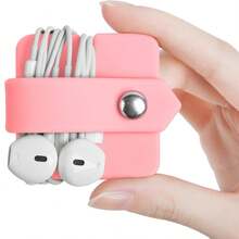 Earphone Cable Organizer, Earphone Holder, Earphone Cable Winder, Earphone Cable Manager, Christmas Gift - màu đen - Xem 4