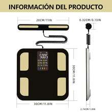 Bascula Digital Corporal, TXG Bascula Corporal con 8 Sensores de Alta Precisión y 20 Datos Relacionados, Bascula Inteligente con Pantalla, 396 Libras, Báscula Inbody Compatible con Android y IOS - 1 - Ver 4