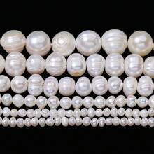 Wholesale 3-12mm Natural White Freshwater Pearl Loose Beads For Diy Jewelry Making DIY Charms Bracelet Necklace Crafts 7.5inch - White - View 4
