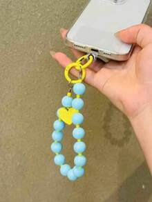 1pc Colorful Dopamine Beaded Keychain/Bag Charm, Multi-Functional DIY Decoration