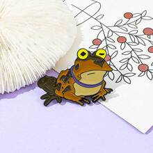 1 Pc Fantasy Cartoon Animal Brooch Classic Frog Shaped Enamel Pin Backpack Clothing Jewelry Metal Badge Accessories A Gift For Friends