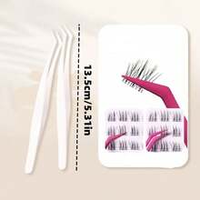 Uppgraderade non-stick ögonfranspincett, limfria, rekommenderas av makeupartister för nybörjare - Vitt - Visa 7