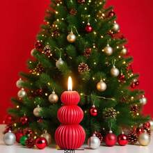 1 قطعة شمعة معطرة ذات تصميم فني كروي موجي بطراز نوردي بسيط، ديكور إبداعي للاحتفالات والعطلات، تصميم هندسي؛ قطعة فنية ديكورية، الوزن: حوالي 84 جرام، الحجم: 5*9.5 سم، ديكور المنزل، ديكورات عيد الميلاد، ديكور الغرفة، هدايا عيد الميلاد