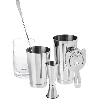 Barfly Essential Deluxe Mixing Cocktail Kit Stainless Steel M37131