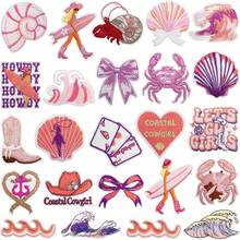 9/12/24/28pcs Assorted Cute Sea Creature, Multicolor Surfer Girl Embroidered Patches, Iron-On/Sew-On Patches For Hats, Shirts, Jeans, Bags (Multiple Colors Available) - Multicolor - View 11
