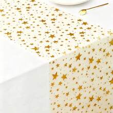 1/3pcs Gold Star Shaped Table Runner, Suitable For Wedding, Party, Birthday, Buffet, DIY Decoration - Multicolor - View 7
