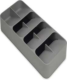 Joseph Joseph DrawerStore Compact Utensil Organizer For Kitchen Drawer Silverware, Flatware Tray, Small, Grey - ColorA - 查看 2