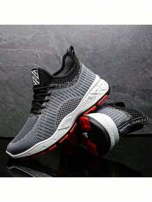 Zapatillas deportivas de malla transpirable para hombre para otoño Zapatillas de running elegantes,Nuevas zapatillas deportivas para hombre. informales y ligeras Calzado deportivo para hombre Parte superior de punto negro Confección de malla transpirable Suela blanda Diseño ligero Ideal para deportes al aire running recreativo Adecuadas para caballeros de mediana edad y mayores Zapatillas deportivas cómodas y transpirables - Gris - Ver 9