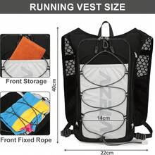 男女通用跑步背心，配备2升水袋，骆驼牌水袋背包，可调节透气跑步水袋背心，带功能性口袋（手机袋），透气跑步背包，手机袋，水壶袋，可调节越野跑背包，适用于马拉松、徒步、骑行
