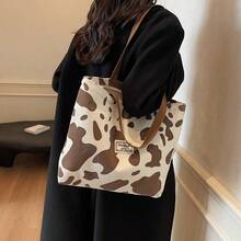 1pc Fashion Student Korean Style One Shoulder Handbag, Large Capacity Commuter Bag, Niche Artistic Tote Bag For Women
