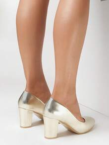 Elegant Pointed Toe Pumps Women Spring Summer Autumn Winter Work/Office Evening/Party - Gold - View 2
