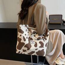 1pc Fashion Student Korean Style One Shoulder Handbag, Large Capacity Commuter Bag, Niche Artistic Tote Bag For Women