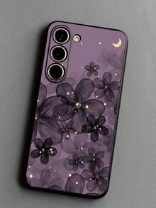 Funda para  con motivos florales artísticos, compatible con los modelos  16E, 15, 14, 13, 12 y 11/X/XR/XS MAX, MINI, Pro, PLUS y Pro MAX. Y son compatibles con los modelos  S24 Ultra/S23 FE/S22 Plus/S21/S20/A55/A54/A35/A34/A32/A25/A24. Fabricadas con material TPU, estas fundas protectoras ofrecen absorción de impactos, resistencia a caídas y protección contra manchas, lo que las convierte en una opción esencial para uso personal o como regalo. Perfecta para San Valentín, Halloween, Navidad y otras ocasiones festivas. - Negro-1 - Ver 6