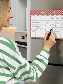 Trees 2026年磁性月历 – 12个月冰箱贴式计划本，带12个可撕取的大日期框，可用于提醒事项和膳食计划，适用于工作、家庭、办公、学习等场合，是完美的礼物之选。 - 彩色 - 查看 3