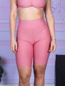 Women Sports Shorts - Baby Pink - View 4