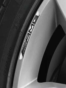 4Pcs Car Styling Wheel Rim Aluminum Logo Sticker Wheel Hub Decals For Mercedes Benz AMG A B C E G CLA C63 C63S E53 GT SLK W176 - one-size - View 6