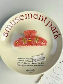 1pc Christmas New Acetate Santa Claus Hair Clip, Sweet & Cute Atmosphere Hair Claw, Creative High-End Retro Leaf Hair Clip For Women Elegant Hair Accessories Elegant Claw Clip Winter Hair Clutch