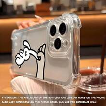 Funda protectora transparente con diseño de conejito, estilo moderno, en las cuatro esquinas. Compatible con phone 17, 16, 15, 14, 13, 12, 16, 14 Plus, 17, 12 Pro, 17, 12 Pro, 17, 11 y 11 Pro. Perfecta para cualquier época del año. - Colores mixtos 1 - Ver 4
