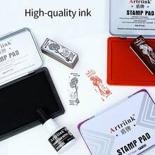 大号快干印台；财务专用快干印台墨水；印台补充液；快干红色印台铁盖；带海绵水性墨水的印台；快干方形铁盒印台；多规格翻盖设计印台；适合日常使用和节日送礼的印台墨水。 - 彩色 - 查看 3