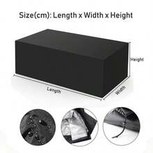 Outdoor Garden Furniture Covers Waterproof, Rainproof, Snowproof Covers Sofa & Chair Covers, Table Covers Dustproof, Outdoor Use Durable Furniture Protective Covers Includes Zippered Storage Bag,Kitchen Decor,Household Items - Black - View 13