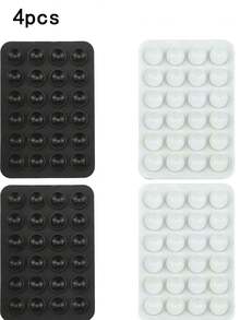 1pc Double-Sided Silicone Phone Suction Cup Accessory, Strong Suction Phone Holder, Free Sticky Mobile Phone Handle, Finger Grip, Suitable For Selfie And Video