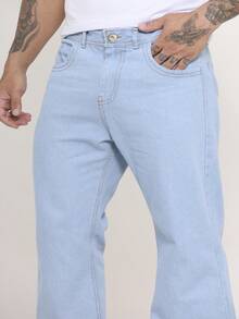 Men's Balao Jeans Oversize Wide Leg Pants Without Elastane - Light Wash - View 3