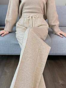 韩版休闲宽松直筒阔腿长裤