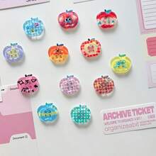 15 件/25 件透明苹果心形纽扣，DIY 工艺材料 | 缝纫、珠宝、手机壳装饰 | 轻巧耐用 | 时尚编织配件 - 彩色 - 查看 6