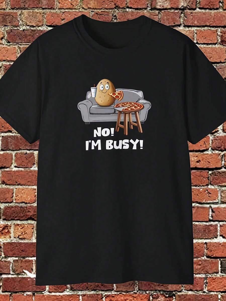 Pizza Couch Potato T-Shirt - Style9 - View 1