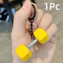 عبوة من 1/2 قطعة سلسلة مفاتيح بار بسيط، حلقة مفاتيح من السيليكون بموضوع رياضي، إغلاق حلقة مشطوفة، مصنوع من مادة البي في سي، مناسب كهدايا حفلات وعيد الميلاد وإكسسوارات مفاتيح السيارة والحقائب الظهر للهواة الرياضيين